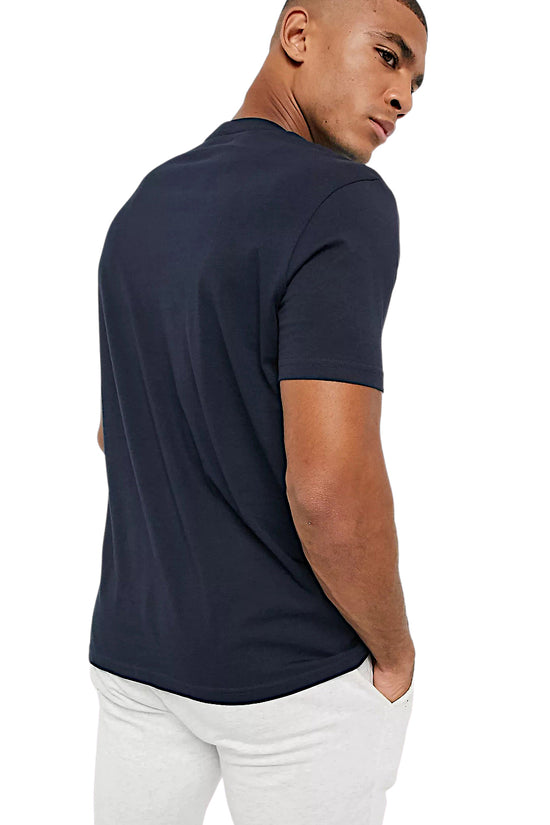 T-Shirt Maniche Corte Logo Piccolo-champion-Blu-Uomo-218539 bs501-