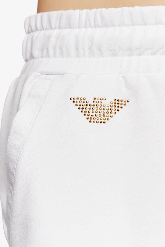 Shorts Evolution Logo Borchiette-emporio armani ea7-Bianco-Donna-3rts63 tj9rz 1100-