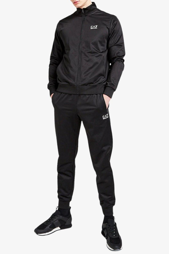 Tuta Full Zip Fundamental Sporty-emporio armani ea7-Nero-Uomo-8npv71 pj08z 1200-