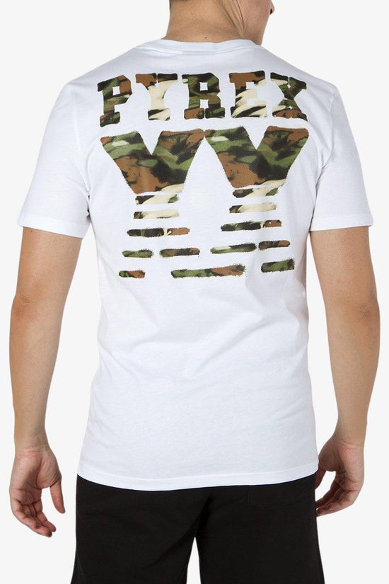 T-Shirt Maniche Corte Logo XX Camouflage-pyrex-Bianco-Uomo-22epb43023-