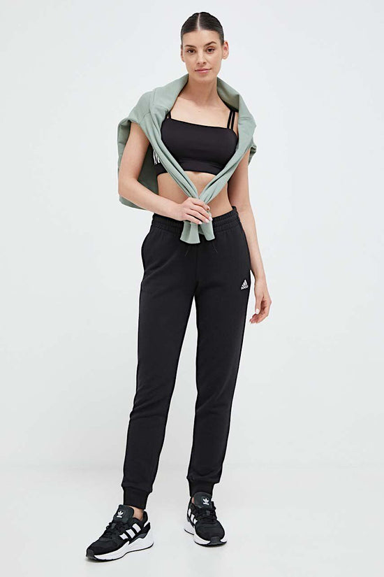 Pantaloni Essentials Linear Cuffed-adidas performance-Nero-Donna-Ic6868-