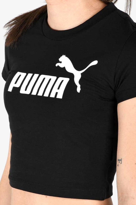 T-Shirt Corta Maniche Corte Essentials Logo-puma-Nero-Donna-586865 01-