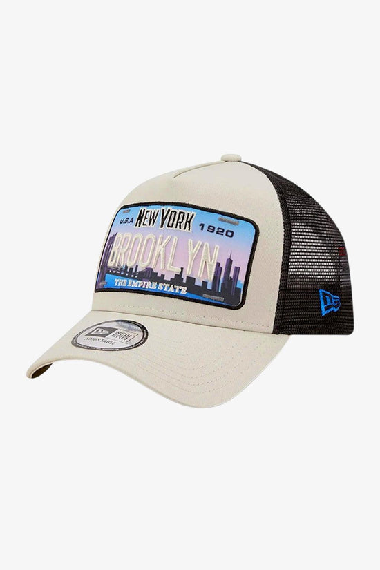 Cappellino A-Frame Trucker License-new era-Beige-Uomo-License plate truck-
