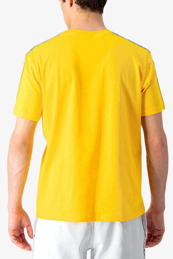 T-Shirt Maniche Corte Con Bande Logo-champion-Giallo-Uomo-217189 ys011-