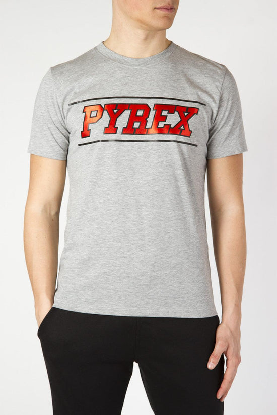 T-Shirt Maniche Corte-pyrex-Grigio-Uomo-19epb40049-