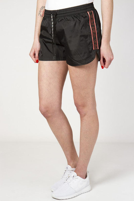 Shorts Sportivo Ambella Con Bande Logo-fila-Nero-Donna-683030 002-