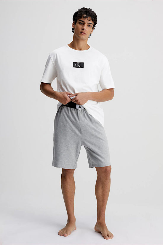 T-Shirt Maniche Corte Lounge Box Logo-calvin klein underwear-Bianco-Uomo-000nm2399e i00-