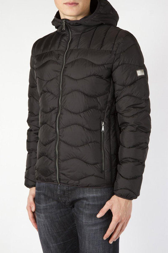 Piumino Full Zip Con Cappuccio-yes zee-Nero-Uomo-J848/m900 0801-