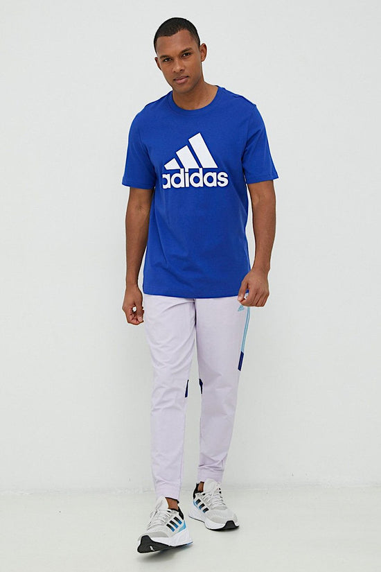 T-Shirt Maniche Corte Essentials Big Logo-adidas performance-Blu-Uomo-Ic9351-