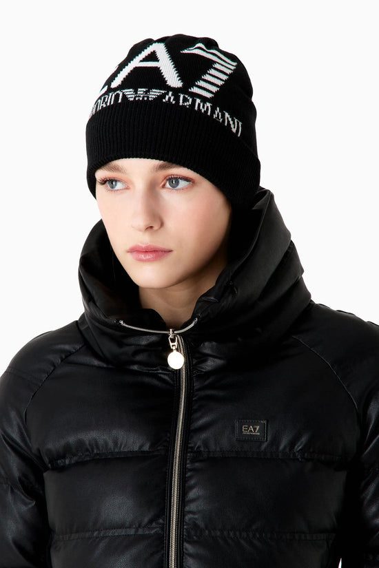 Berretto Maxi Logo-emporio armani ea7-Nero-Special_unisex-240127 cc200 00121-