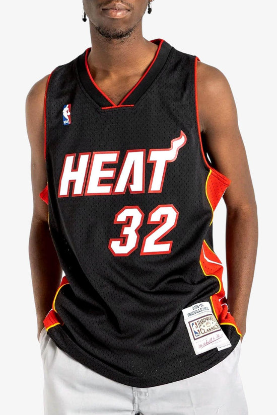Canotta Swingman NBA Miami Heat 2005-06 Shaquille O'Neal-mitchell&ness-Nero-Uomo-Smjyac18017-mheblck05son-
