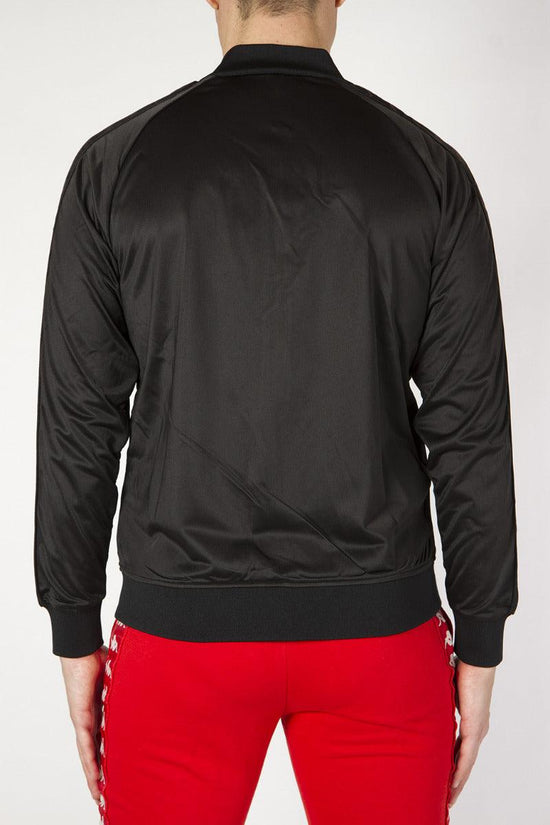 Felpa Sportiva Full Zip 222 Banda Bomber Slim-kappa-Nero-Uomo-303wy10 f81-