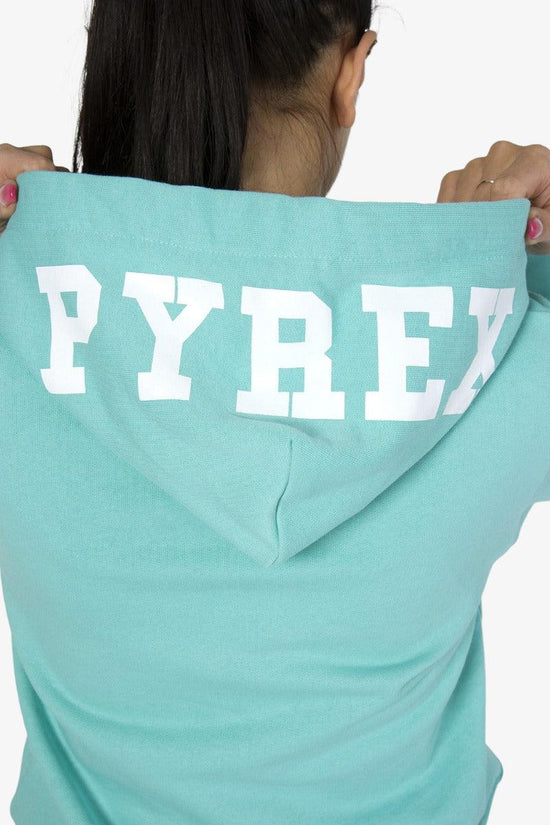 Felpa Full Zip Con Cappuccio Big Logo Sul Retro-pyrex-Verde-Donna-22epb40739-