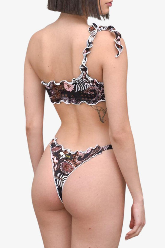 Bikini Monospalla E Slip Brasiliano Frou Frou Summer Of Love-f**k-Nero-Donna-F21-1540u-
