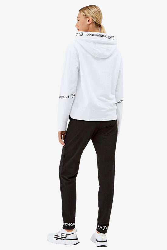 Tuta Con Cappuccio Bande Logo-emporio armani ea7-Bianco-Donna-8ntv52 tjcqz 21ba-