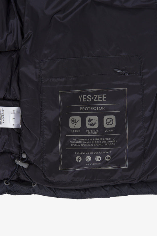 Gilet Piumino Full Zip Con Cappuccio-yes zee-Blu-Uomo-J900/q600 0710-