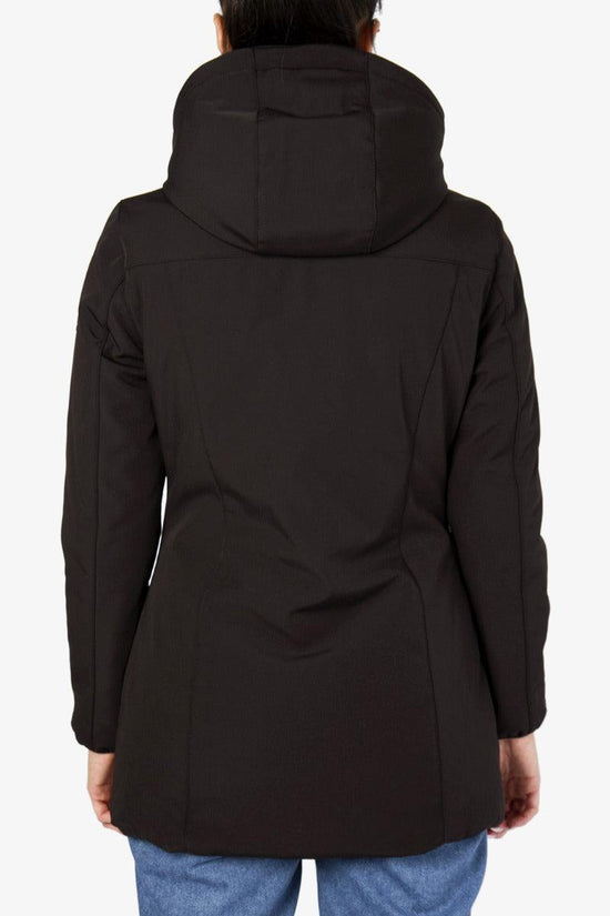 Piumino Soft Shell Full Zip Con Cappuccio-yes zee-Nero-Donna-O047/l300 0801-