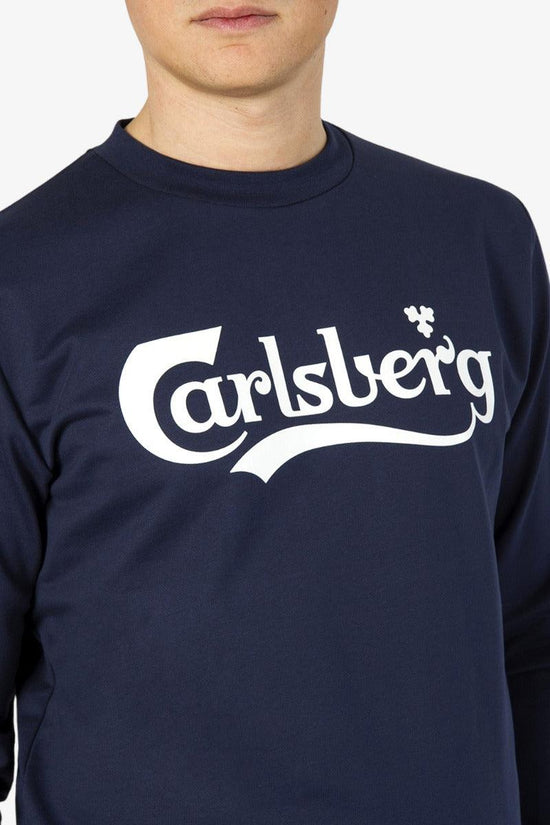 Felpa Girocollo Big Logo-carlsberg-Blu-Uomo-Cbu4917-