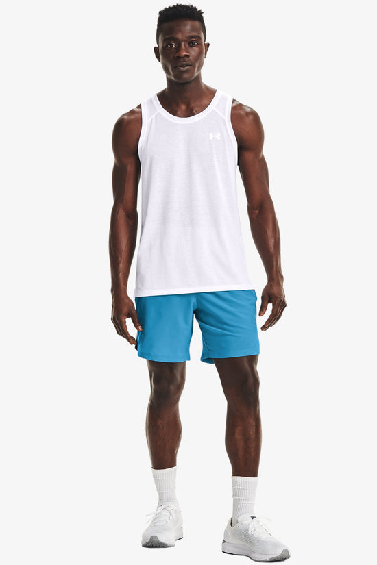 Canotta Streaker Run-under armour-Bianco-Uomo-1361468 100-