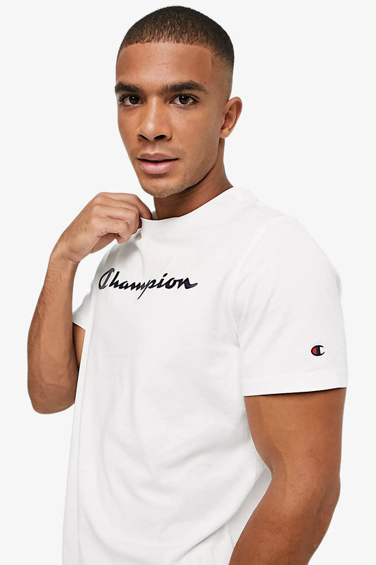 T-Shirt Maniche Corte Big Logo-champion-Bianco-Uomo-218531 ww001-