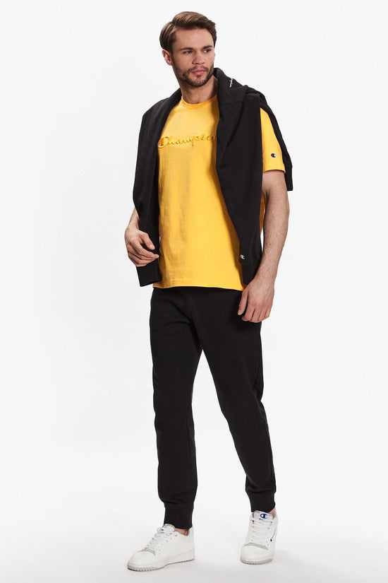 T-Shirt Maniche Corte Big Logo Ricamato-champion-Giallo-Uomo-218490 ys126-