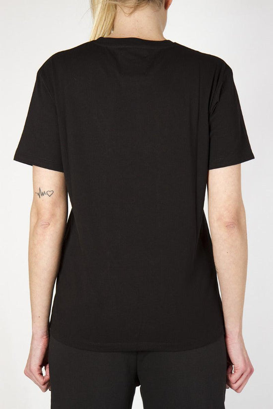 T-Shirt Maniche Corte Logo Glitter-pyrex-Nero-Donna-20epb34234-