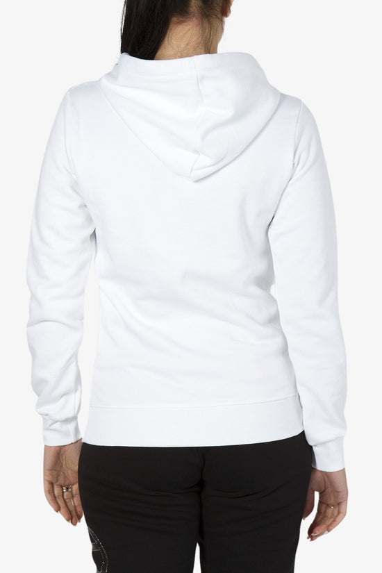 Felpa Con Cappuccio Logo Script Con Strass-pyrex-Bianco-Donna-23ipb44459-