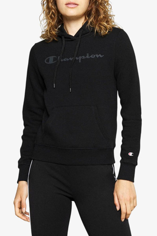 Felpa Con Cappuccio Big Logo-champion-Nero-Donna-113207 kk002-