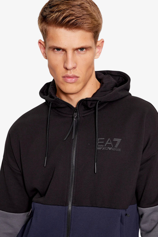 Tuta Full Zip Con Cappuccio Athletic Colour Block-emporio armani ea7-Blu-Uomo-6rpv55 pj07z 1559-