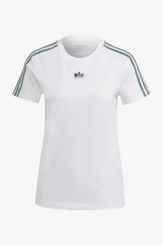 T-Shirt Maniche Corte Adicolor 3D Trefoil Slim-adidas originals-Bianco-Donna-Gn2894-