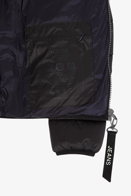 Giubbino Full Zip Con Cappuccio Trapuntato Bicolor-yes zee-Blu-Uomo-J839/q6bi 2801-