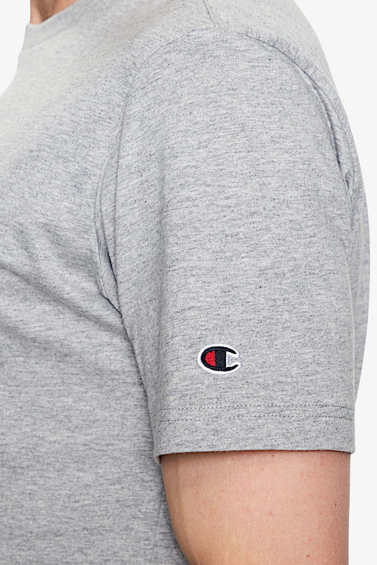 T-Shirt Maniche Corte C Logo Ricamato-champion-Grigio-Uomo-218496 em031-