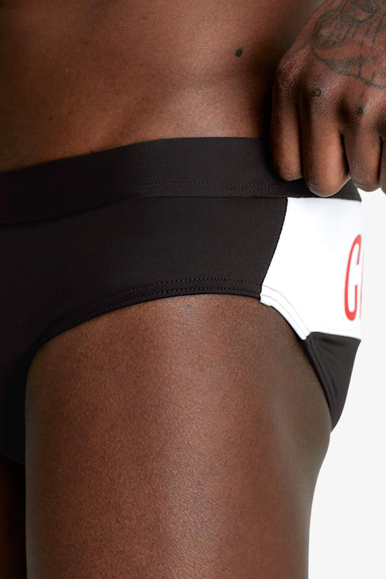 Slip Mare Big Logo Colorblock Intense Power-calvin klein swimwear-Nero-Uomo-Km0km00822 beh-