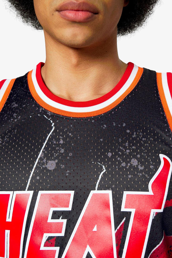 Canotta Swingman NBA Miami Heat Tim Hardaway Hyper Hoops-mitchell&ness-Rosso-Uomo-Tfsm1253-mhe96thascar-