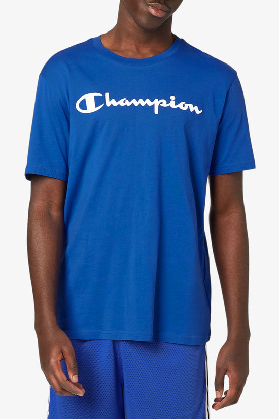 T-Shirt Maniche Corte Big Logo-champion-Blu-Uomo-218531 bs071-