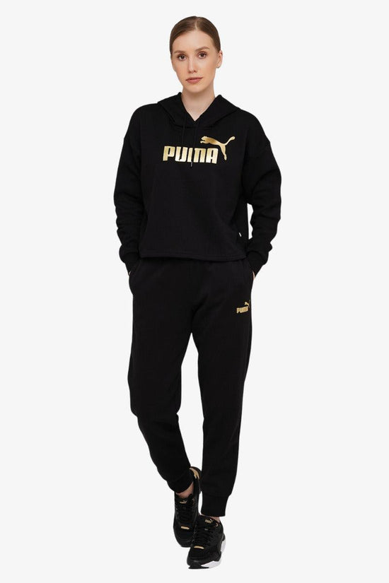 Pantaloni Essentials+ Metallic Logo-puma-Nero-Donna-846139 01-