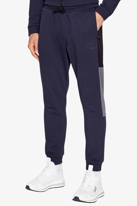 Tuta Full Zip Con Cappuccio Athletic Colour Block-emporio armani ea7-Blu-Uomo-6rpv55 pj07z 1559-