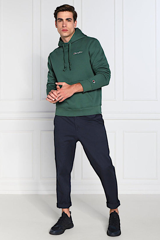 Felpa Con Cappuccio Logo Piccolo Ricamato-champion-Verde-Uomo-217862 gs568-