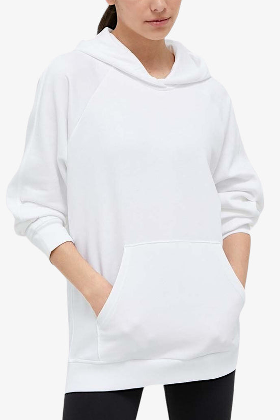 Felpa Con Cappuccio All Szn Boyfriend-adidas performance-Bianco-Donna-Ht3828-