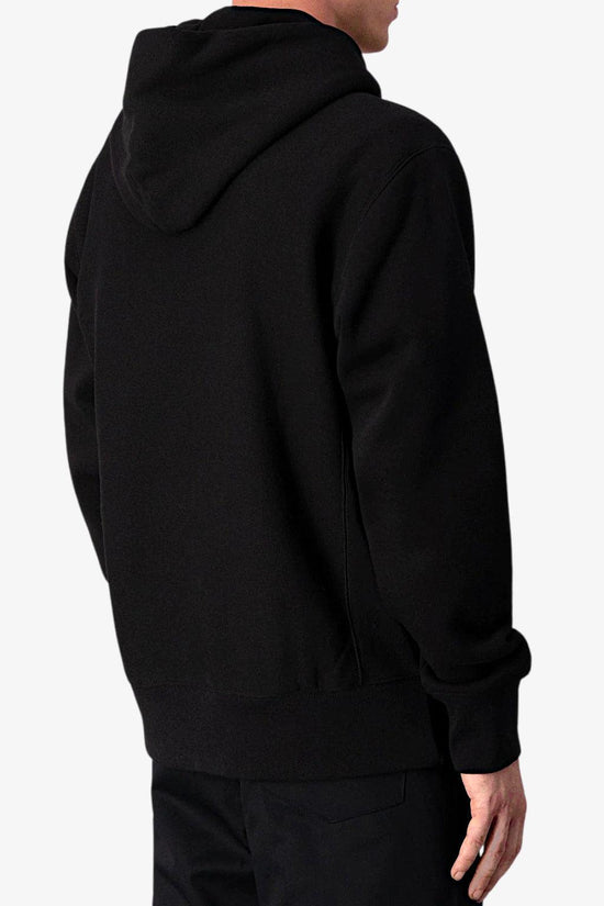 Felpa Con Cappuccio C Logo Reverse Weave-champion-Nero-Uomo-217976 kk001-