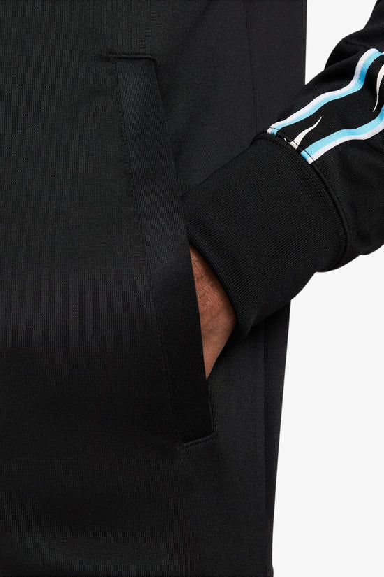 Giacca Felpa Full Zip Con Bande Logo Repeat-nike sportswear-Nero-Uomo-Fd1183 010-