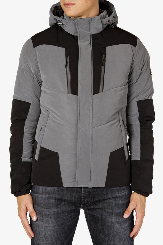 Giubbotto Full Zip Con Cappuccio-yes zee-Grigio-Uomo-J853/q800 0812-