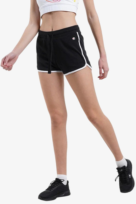 Shorts C Logo Con Profilo Cordonato A Contrasto-champion-Nero-Donna-114916 kk001-