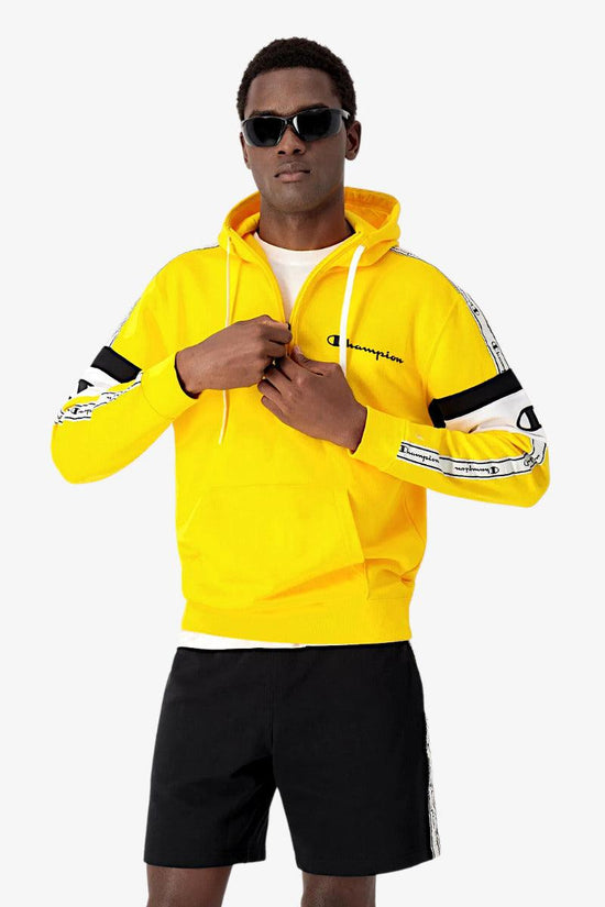 Felpa 1/2 Zip Con Cappuccio Bande Logo-champion-Giallo-Uomo-217190 ys011-