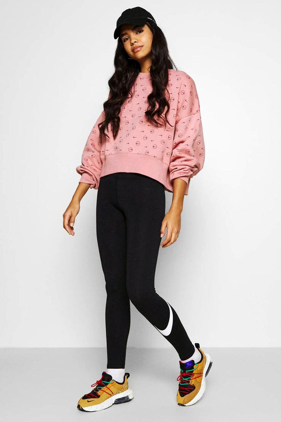 Leggings Essential Con Swoosh-nike sportswear-Nero-Donna-Cz8530 010-