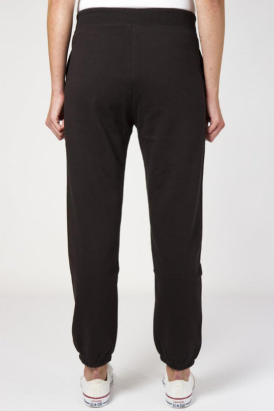 Pantalone Big Logo Ricamato In Satin-champion-Nero-Donna-113192 kk001-