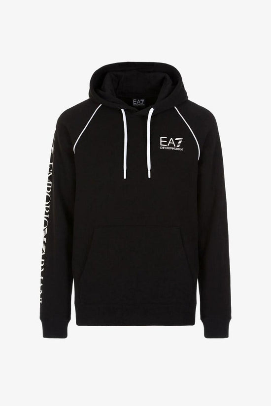Felpa Con Cappuccio Big Logo Series Sulla Manica-emporio armani ea7-Nero-Uomo-6kpm74 pj07z 1200-
