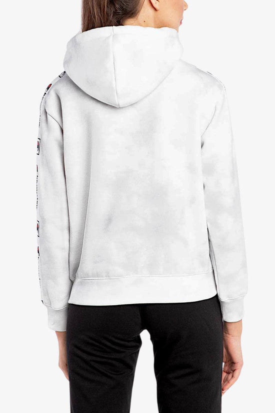 Felpa Con Cappuccio Tie-Day Con Bande Logo-champion-Bianco-Donna-114755 wl001-