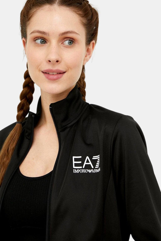 Tuta Full Zip Fundamental Sporty-emporio armani ea7-Nero-Donna-6ltv58 tj26z 1200-