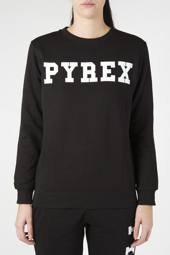 Felpa Girocollo-pyrex-Nero-Donna-18epy33309-